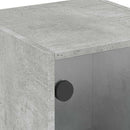 sengeborde 2 stk. med glaslåger 35x37x42 cm betongrå