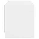 tv-bord med glaslåger 68x37x42 cm hvid
