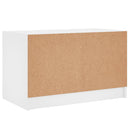 tv-bord med glaslåger 68x37x42 cm hvid