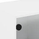 tv-bord med glaslåger 68x37x42 cm hvid