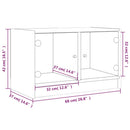 tv-bord med glaslåger 68x37x42 cm hvid