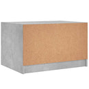 sofabord med glaslåger 68x50x42 cm betongrå