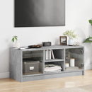 skab med glaslåger 102x37x42 cm betongrå
