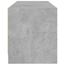 skab med glaslåger 102x37x42 cm betongrå