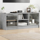 skab med glaslåger 102x37x42 cm betongrå