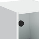 skab med glaslåger 35x37x109 cm hvid
