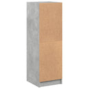 skab med glaslåger 35x37x109 cm betongrå