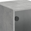 skab med glaslåger 35x37x109 cm betongrå
