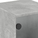 skab med glaslåger 35x37x75,5 cm betongrå