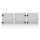 tv-bord med glaslåger 102x37x42 cm hvid