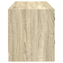 skab med glaslåger 102x37x42 cm sonoma-eg