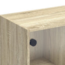 skab med glaslåger 102x37x42 cm sonoma-eg