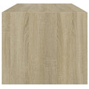 sofabord med glaslåger 102x50x42 cm sonoma-eg