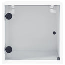 sengebord med glaslåger 35x37x35 cm hvid