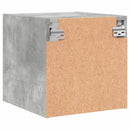 sengeborde 2 stk. med glaslåger 35x37x35 cm betongrå