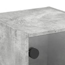 sengeborde 2 stk. med glaslåger 35x37x35 cm betongrå