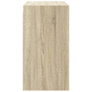 skab med glaslåger 68x37x68,5 cm sonoma-eg