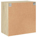 skab med glaslåger 68x37x68,5 cm sonoma-eg