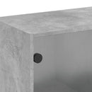 skab med glaslåger 68x37x68,5 cm betongrå