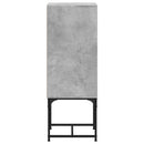 skab med glaslåge 35x37x100 cm betongrå