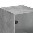 skab med glaslåge 35x37x100 cm betongrå