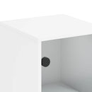 skab med glaslåger 35x37x120 cm hvid