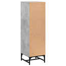 skab med glaslåger 35x37x120 cm betongrå