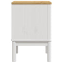 sengebord 45x39x57 cm massivt fyrretræ hvid