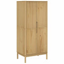klædeskab FLORO 77x53x171 cm massivt fyrretræ gyldenbrun