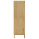 klædeskab FLORO 77x53x171 cm massivt fyrretræ gyldenbrun