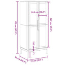 klædeskab FLORO 77x53x171 cm massivt fyrretræ gyldenbrun