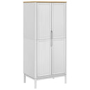 klædeskab FLORO 77x53x171 cm massivt fyrretræ hvid