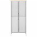 klædeskab FLORO 77x53x171 cm massivt fyrretræ hvid