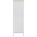 klædeskab FLORO 77x53x171 cm massivt fyrretræ hvid