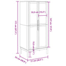 klædeskab FLORO 77x53x171 cm massivt fyrretræ hvid
