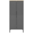 klædeskab FLORO 77x53x171 cm massivt fyrretræ grå