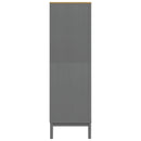 klædeskab FLORO 77x53x171 cm massivt fyrretræ grå