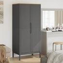 klædeskab FLORO 77x53x171 cm massivt fyrretræ grå
