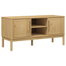 tv-bord FLORO 114x43x55 cm massivt fyrretræ gyldenbrun