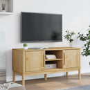 tv-bord FLORO 114x43x55 cm massivt fyrretræ gyldenbrun