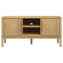tv-bord FLORO 114x43x55 cm massivt fyrretræ gyldenbrun