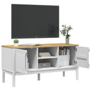 tv-bord FLORO 114x43x55 cm massivt fyrretræ hvid
