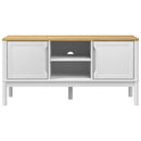 tv-bord FLORO 114x43x55 cm massivt fyrretræ hvid