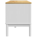 tv-bord FLORO 114x43x55 cm massivt fyrretræ hvid