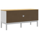 tv-bord FLORO 114x43x55 cm massivt fyrretræ hvid