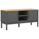 tv-bord FLORO 114x43x55 cm massivt fyrretræ grå