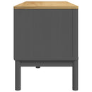 tv-bord FLORO 114x43x55 cm massivt fyrretræ grå