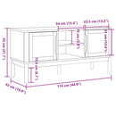tv-bord FLORO 114x43x55 cm massivt fyrretræ grå