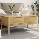 sofabord FLORO 99x55,5x45 cm massivt fyrretræ gyldenbrun
