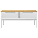 sofabord FLORO 99x55,5x45 cm massivt fyrretræ hvid